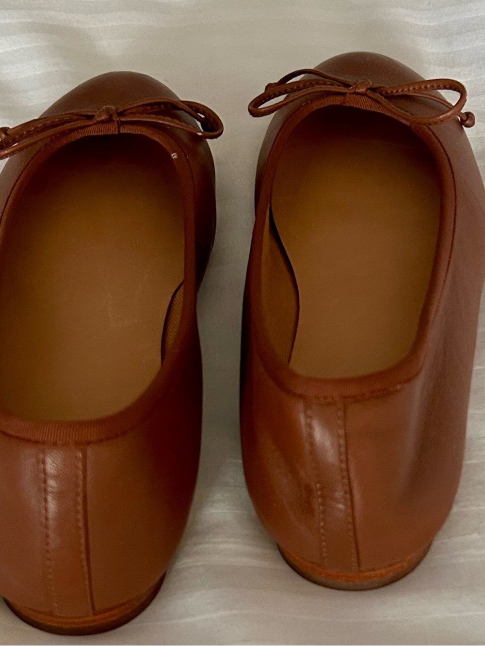 Quince Brown Leather Ballet Flats Women Minimalist Shoes Size 6 - Picture 2 of 6